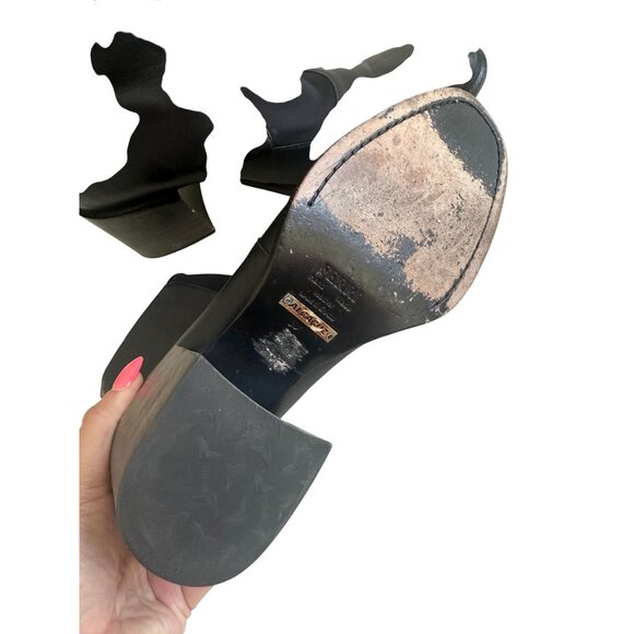 ALCACUZ Women's Black Leather RIding Style Boots Size 38 / US 8 - Picture 5 of 9